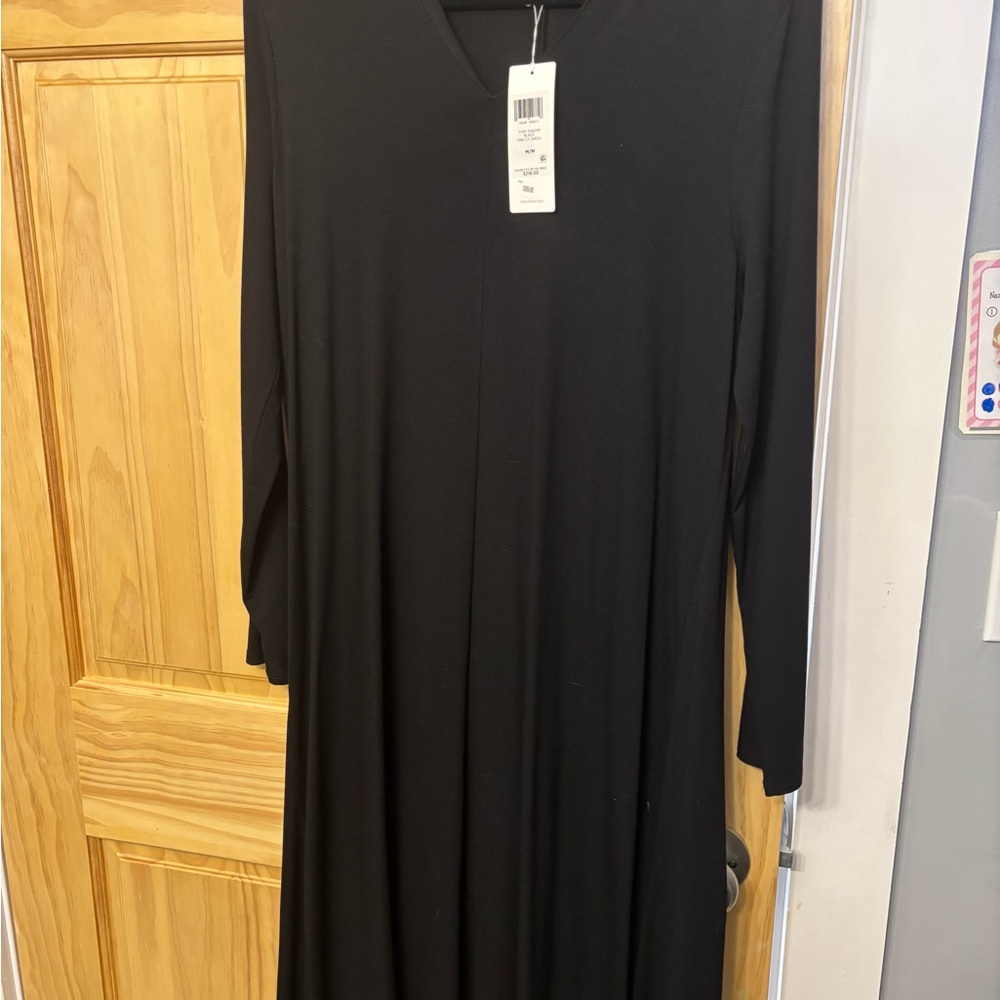 Eileen Fisher Elegant Black Long Sleeve Dress